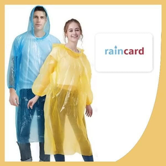 Fully Reusable Wallet Rain Card Rain Coat (Set of 5)