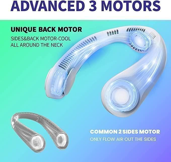 Portable Bladeless Neck Fan (Rechargeable & Hands-Free)