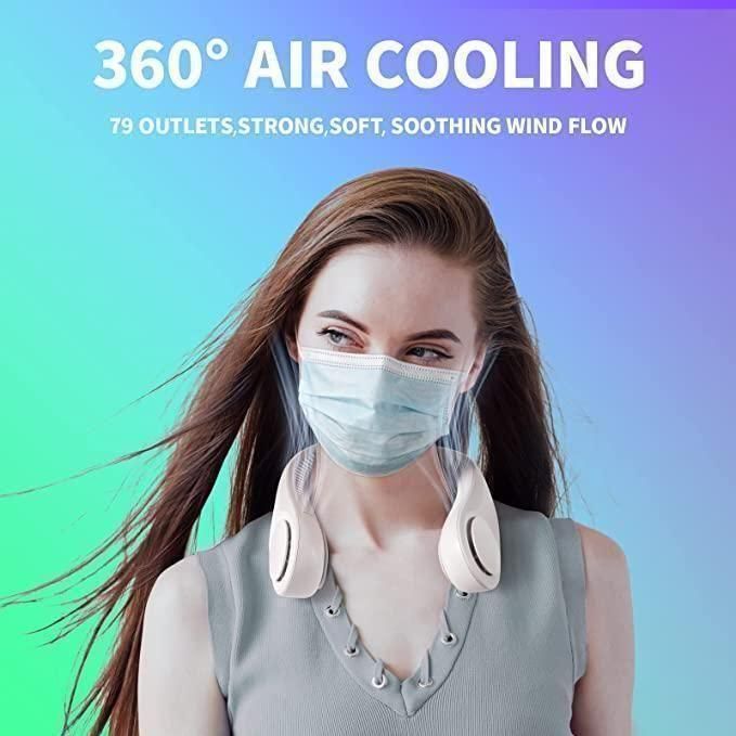 Portable Bladeless Neck Fan (Rechargeable & Hands-Free)