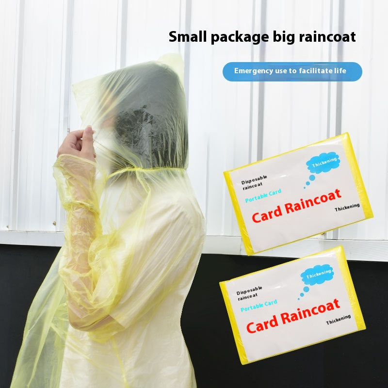 Fully Reusable Wallet Rain Card Rain Coat (Set of 5)