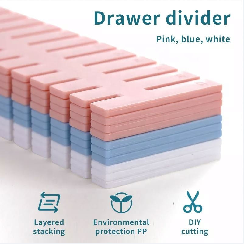 8-Piece Adjustable Drawer Organizer