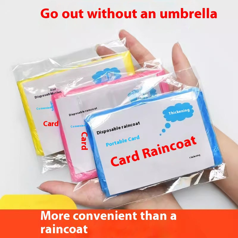 Fully Reusable Wallet Rain Card Rain Coat (Set of 5)