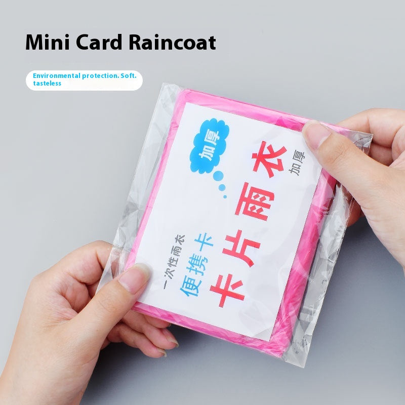 Fully Reusable Wallet Rain Card Rain Coat (Set of 5)