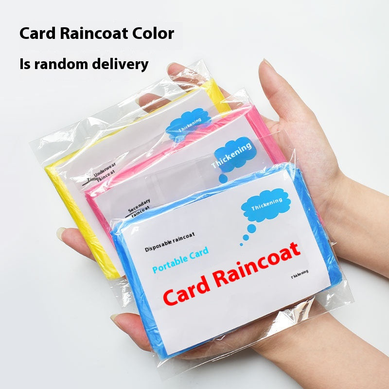 Fully Reusable Wallet Rain Card Rain Coat (Set of 5)
