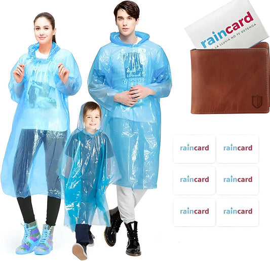 Fully Reusable Wallet Rain Card Rain Coat (Set of 5)